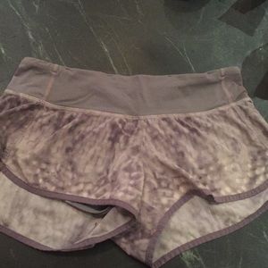 Lululemon speed shorts gray speckled